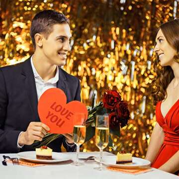 Tatuo 16 Pieces Valentine Felt Conversation Hearts Garlands Decorations Double Sided Letter Hanging Candy Heart for Tree Party Supplies, 8.3 Inches