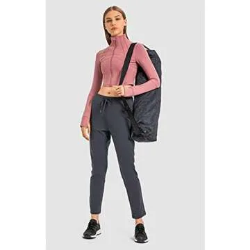 KTILG Women’s Stylish Crop Workout Jacket for Active Women