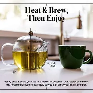 Elegant Glass Teapot with Infuser for Loose Tea