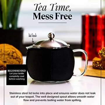 Elegant Glass Teapot with Infuser for Loose Tea