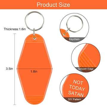 AllReal 40Pcs Vintage Motel Keychains 20 Colors Retro Hotel Keychain Blanks Heat Transfer Ornaments for Christmas Vinyl DIY Crafting Keychain Luggage Tag Label Making Xmas Tree Hanging