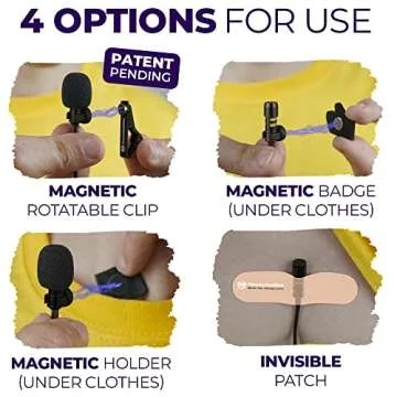 CharisMic Dual Professional Grade Lavalier Lapel Microphones Set for Interview - Use for Smartphones Cameras Video Recorders - Double Lav Mics - Blogging Vlogging