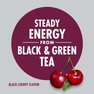 V8 +Energy Black Cherry Juice Drink - Healthy Energy Boost