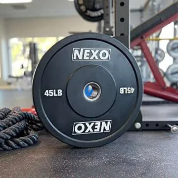 NEXO 45LB Rubber Olympic Bumper Plate Pair - Durable Design