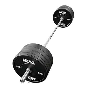 NEXO 45LB Rubber Olympic Bumper Plate Pair - Durable Design