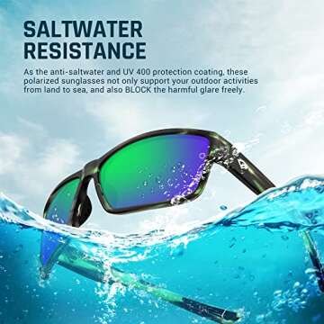 TOREGE Polarized Sunglasses Womens and Men, Oversized Designer Sunglasses UV Protection for Baseball...