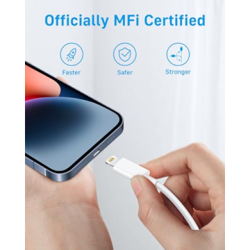 MFi-Certified iPhone Charger 10 Ft Fast Charging 2-Pack
