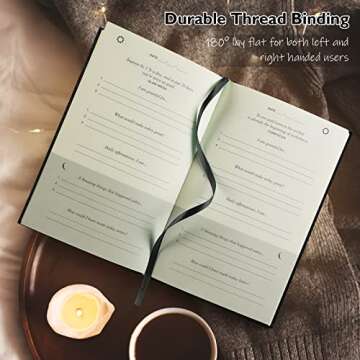 PUKYO The Gratitude Journal, manifestation journal, Daily Journal with Prompts for Affirmation, Happiness, Mindfulness, Positivity, Wellness, Undated Journal for Women & Men(8.5 * 5.5 inches)