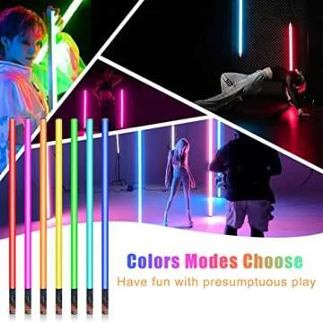 4 Pack Portable Tube Lights with 500 Effects for Events
