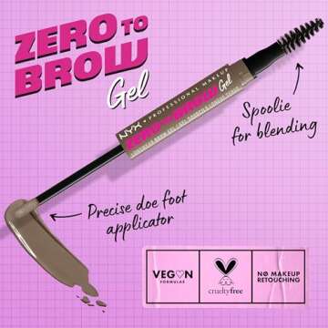 NYX PROFESSIONAL MAKEUP Zero to Brow Longwear Eyebrow Gel - Ash Brown