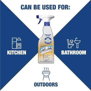 Bar Keepers Friend MORE Spray + Foam Multipurpose Cleaner (2 x 25.4 oz), Stain & Rust Remover for Bathroom, Kitchen & Outdoor Use on Stainless Steel, Aluminum, Brass, Tile, Ceramic, Porcelain & More