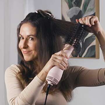 L'ange Hair 2-in-1 Blow Dryer Brush for Smooth Results