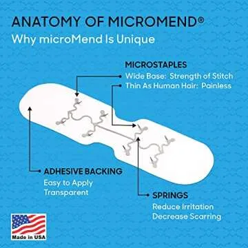 microMend Emergency Wound Closures - Painless Laceration Repair Kit