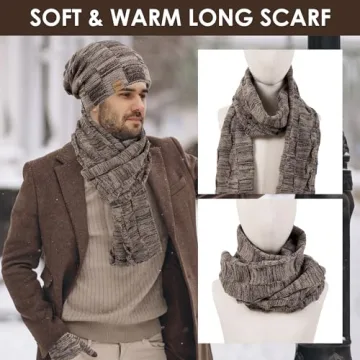 Warm Winter Beanie Gloves Scarf Set for Everyone