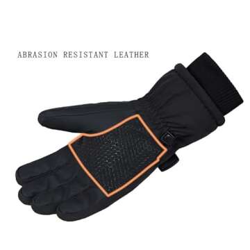 Heated Gloves for Camping - Black, Perfect for Outdoor Cold Weather