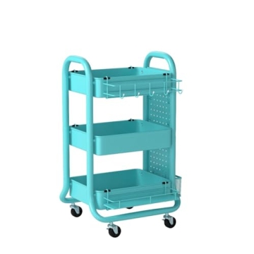 DESIGNA 3-Tier Utility Rolling Cart for Organizing Home