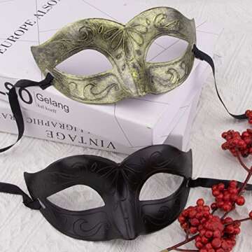 FEQO 32 Vintage Masquerade Masks for Parties and Festivals