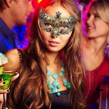 FEQO 32 Vintage Masquerade Masks for Parties and Festivals