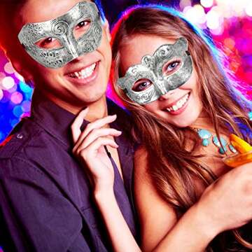 FEQO 32 Vintage Masquerade Masks for Parties and Festivals
