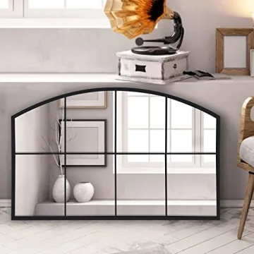 WAMIRRO Farmhouse Arched Wall Mirror 42x28 Inch