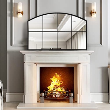 WAMIRRO Farmhouse Arched Wall Mirror 42x28 Inch