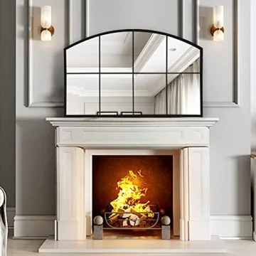 WAMIRRO Farmhouse Arched Wall Mirror 42x28 Inch