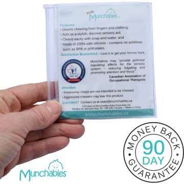 Munchables Tribal Unicorn Sensory Chew Necklace for Kids - Chewy Fidget Stim Toy Jewelry for Girls and Boys (Purple)