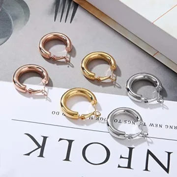 Sovesi Chunky Gold Hoop Earrings - Stylish & Lightweight