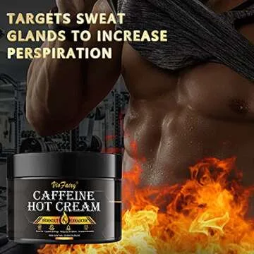 Caffeine Anti Cellulite Hot Cream, Body Sculpting Cellulite Workout Cream for Women & Men , Anti-Cellulite Remover Creams, Natural Sweat Workout Enhancer, Thighs Belly Butt Firming Legs Slimming Cream