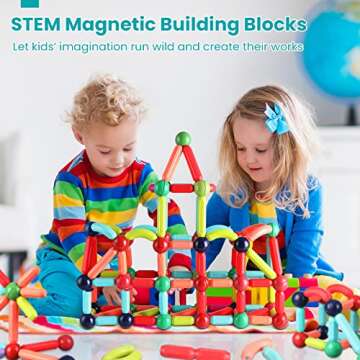 BAKAM Magnetic Building Blocks for Kids 4-8 Years