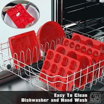 SILIVO Silicone Heart Shaped Muffin Pan - Perfect for Treats