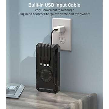 GOODaaa 36000mAh Portable Wireless Charger with Cables