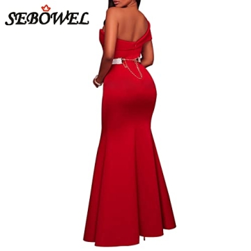 Stunning Backless One Shoulder Mermaid Maxi Dress
