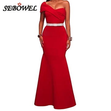 Stunning Backless One Shoulder Mermaid Maxi Dress