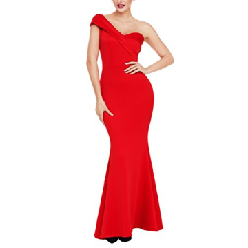 Stunning Backless One Shoulder Mermaid Maxi Dress