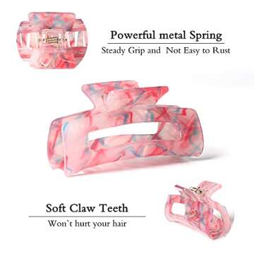 SYEENIFY Hair Claw Clips for Thick Thin Hair,Strong Hold Nonslip Large Hair Clamps for Women Girls