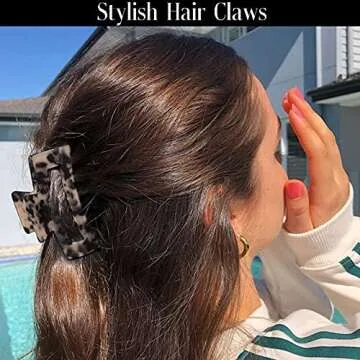 SYEENIFY Hair Claw Clips for Thick Thin Hair,Strong Hold Nonslip Large Hair Clamps for Women Girls
