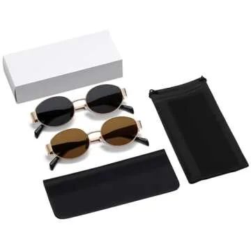 JewMOTO Retro Oval Sunglasses for Stylish Eye Protection