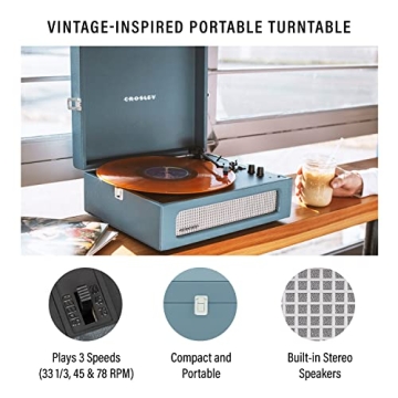 Crosley Voyager Vintage Bluetooth Turntable Portable Vinyl Player