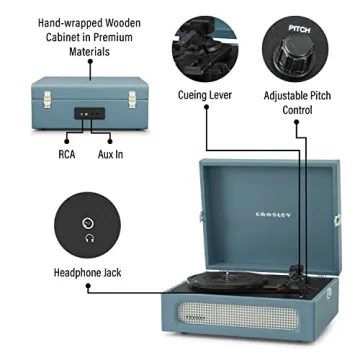 Crosley Voyager Vintage Bluetooth Turntable Portable Vinyl Player