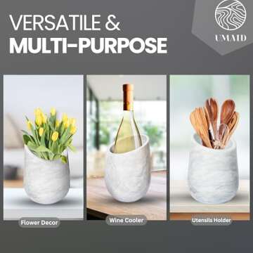 UMAID Marble Wine Chiller - Premium Quality Bottle and Champagne Cooler, Perfect Gift for Bar Enthus...