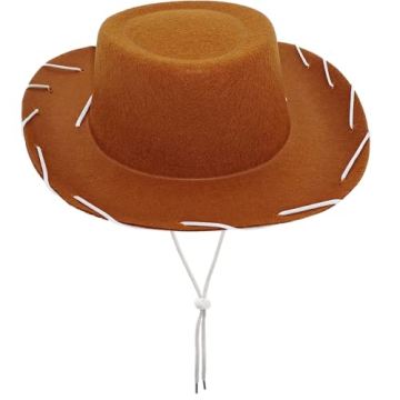 4E's Kids Cowboy Hat - Brown Felt Costume Hat for Toddlers
