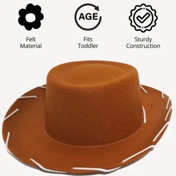 4E's Novelty Brown Cowboy Hat for Kids Ages 3-5