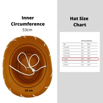 4E's Novelty Brown Cowboy Hat for Kids Ages 3-5