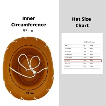 4E's Novelty Brown Cowboy Hat for Kids Ages 3-5