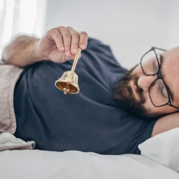 Small Solid Brass Hand Call Bell for Teachers and Seniors