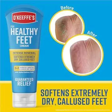 O'Keeffe's for Healthy Feet Exfoliating and Moisturizing Foot Cream, 2 Pack, Guaranteed Relief for E...
