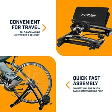 Alpcour Bike Trainer Stand – Portable Quiet Indoor Trainer