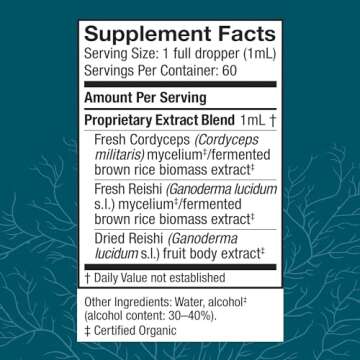 Host Defense CordyChi Extract - Energizing Immune Support Supplement with Cordyceps & Reishi Mushroo...