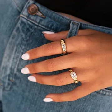Aurelia Mae Chic Gold Dome Ring | Affordable Stacking Jewelry